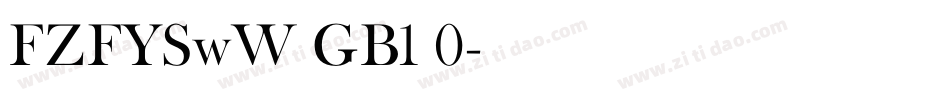 FZFYSwW GB1 0字体转换